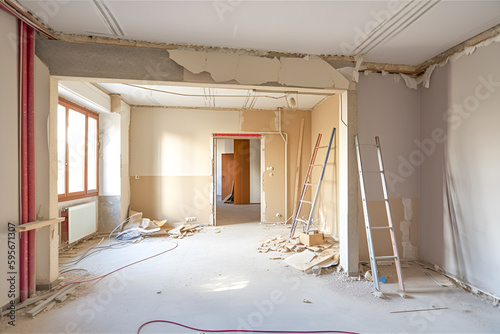 apartment not renovated room before renovation generative ai