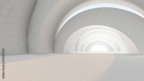 Fototapeta Naklejka Na Ścianę i Meble -  Abstract architecture background arched interior 3d render