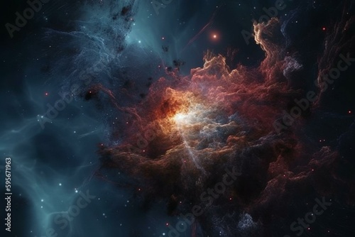 Realistic exploration of galactic supernovae in 4k HD abstraction. Generative AI