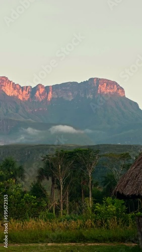 Time-lapse of Sunrise at Auyantepui. Canaima National Park. Venezuela photo