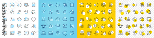 Vector icons set of Exchange currency, Divorce lawyer and Teamwork line icons pack for web with Diamond, Like hand, Inspiration outline icon. Website education, Info, Ssd pictogram. Vector