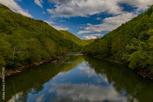 Fototapeta Naklejka Na Ścianę i Meble -  Reflections on the New River