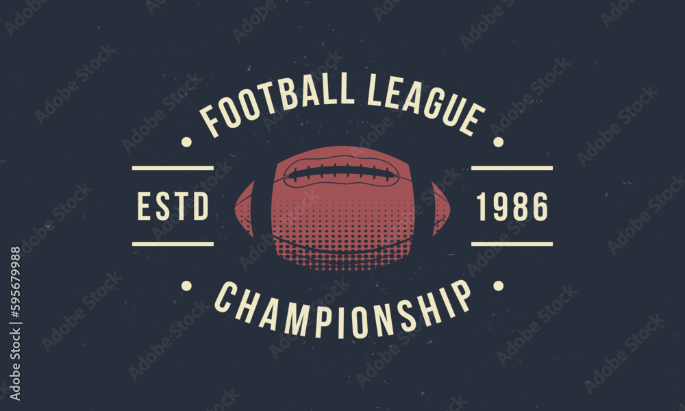 American football vintage labels for poster Vector Image