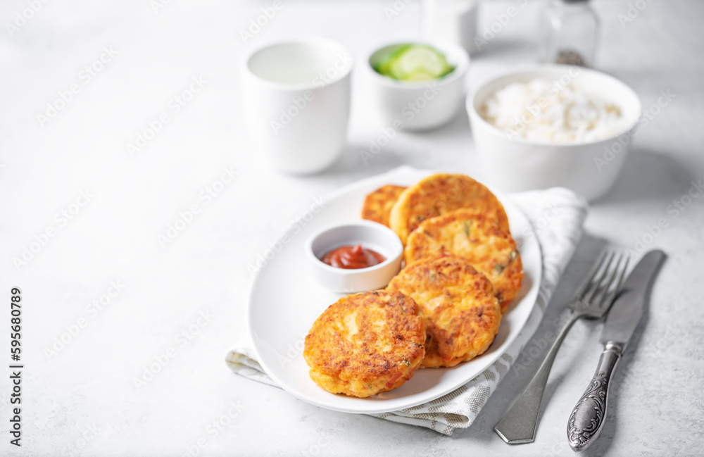 Chicken fritters with parsley and cheese Chicken fritters with parsley and cheese