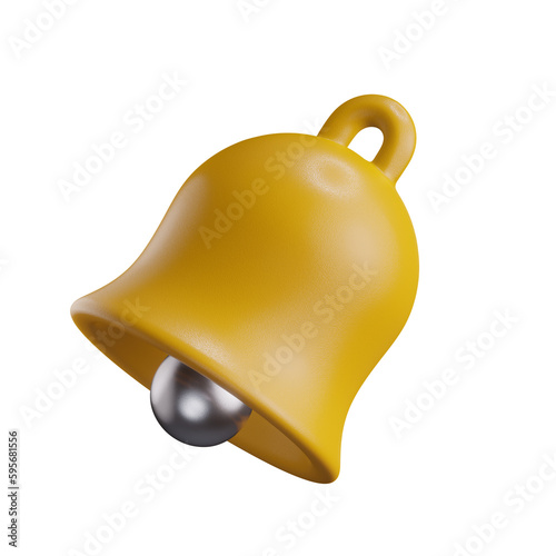 3D Bell Icon Yellow