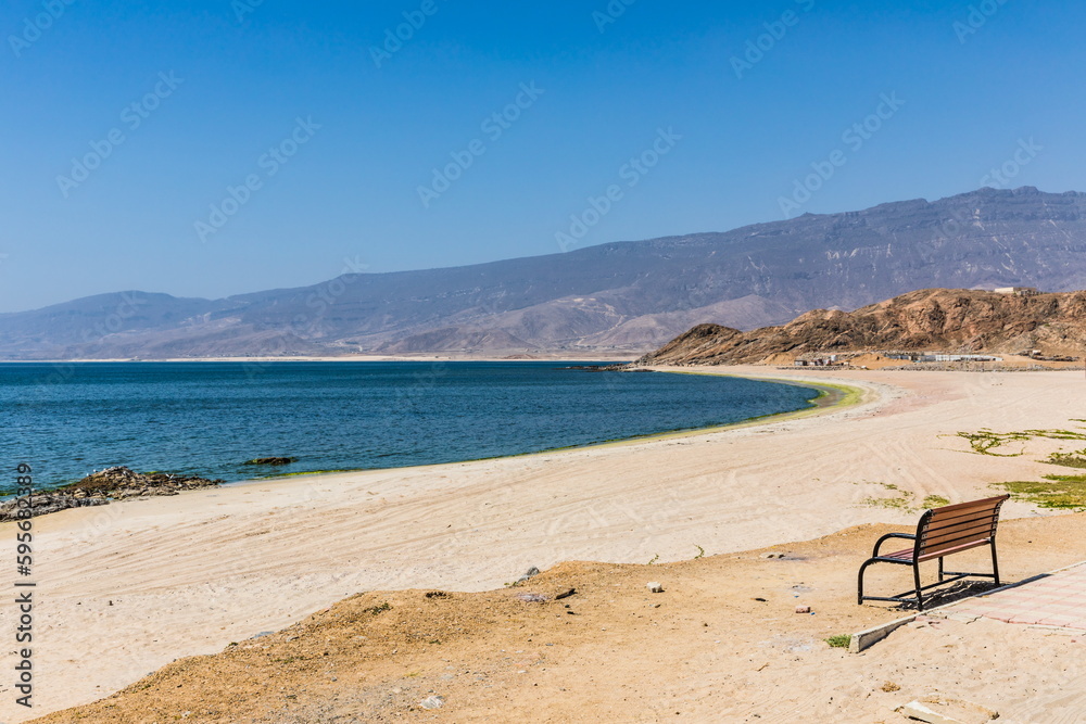 surroundings of the Mirbat castle near the sea in Mirbat town, Sultanate of Oman