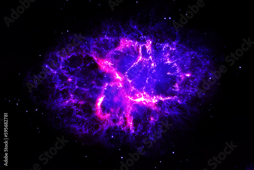 Fototapeta Naklejka Na Ścianę i Meble -  A neutron star on a dark background. Elements of this image furnished NASA.