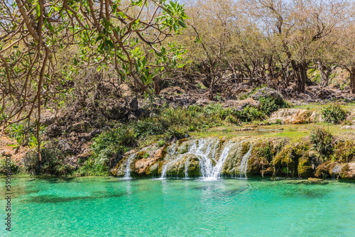 Wadi Darbat (The Darbat Valley) is the most beautiful and scenic spot with waterfalls in Dhofar Region in Sultanate of Oman