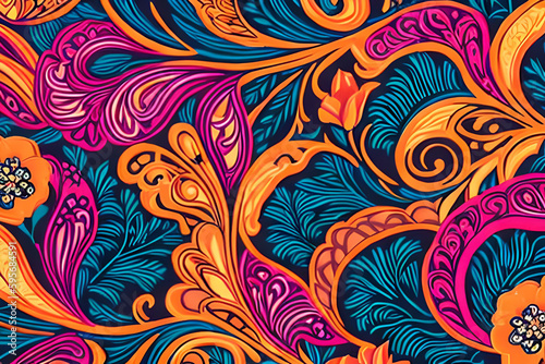 colorful and vibrant pattern with intricate details and textures