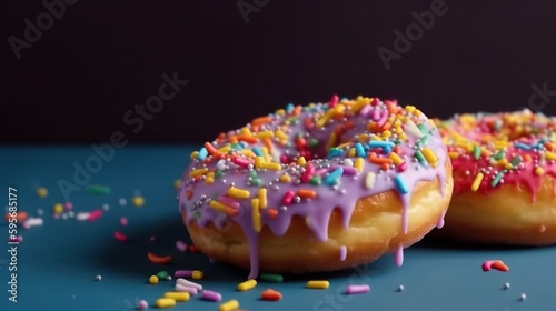 Beauty assorted donuts. Generative AI