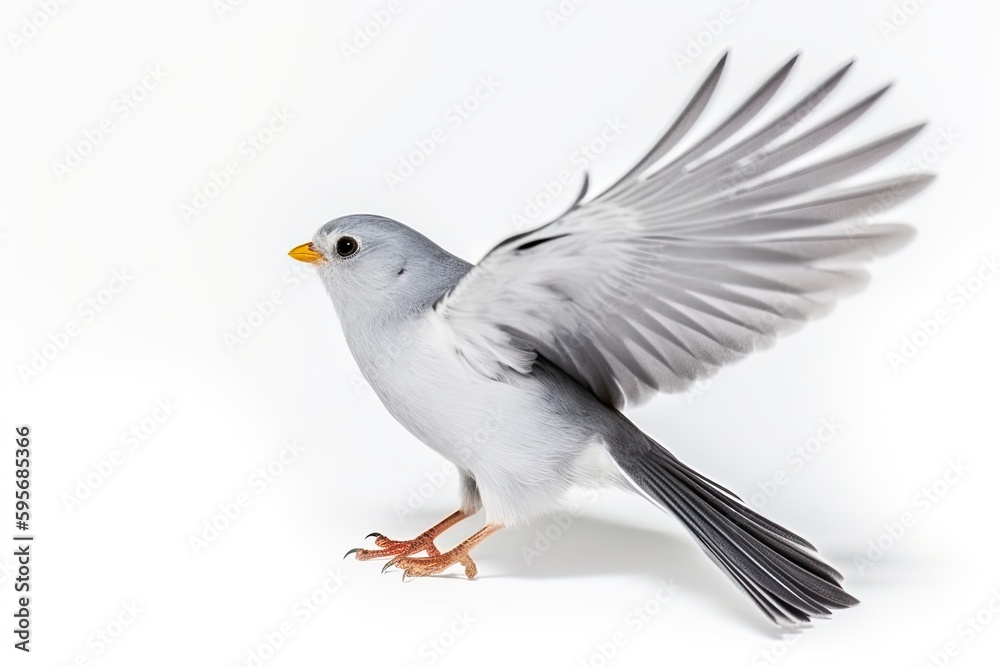 majestic bird with wide wingspan in monochrome colors. Generative AI