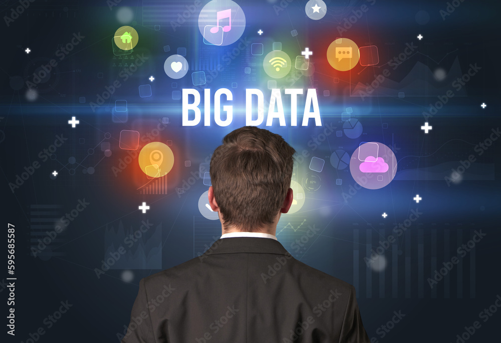 Rear view of a businessman