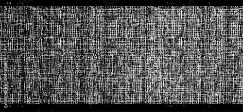 Monochrome texture composed of irregular graphic elements. Distressed uneven grunge background. Abstract vector illustration. Overlay for interesting effect and depth. Isolated on white background.