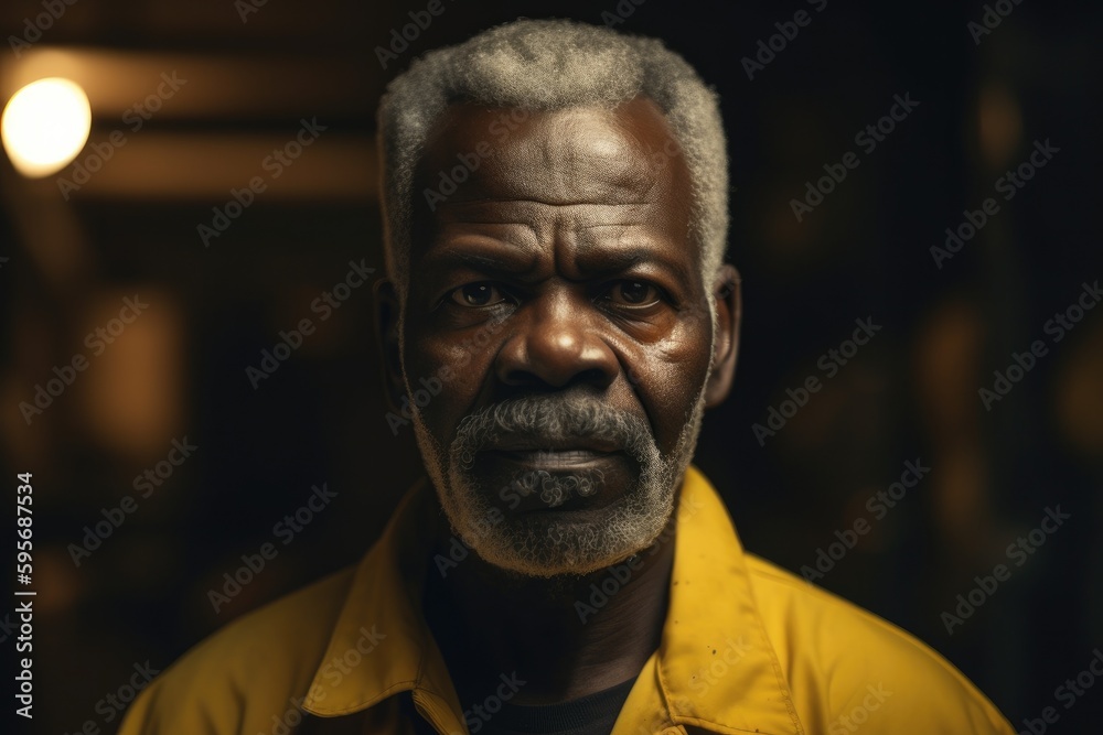 African American engineer in warehouse or factory. Generative AI African American engineer in warehouse or factory. Generative AI