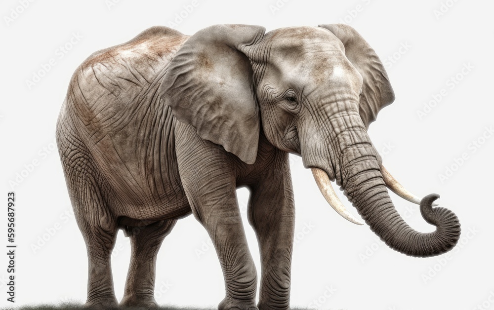 Fototapeta premium An elephant in a background safari animals elephant wallpaper Generative AI