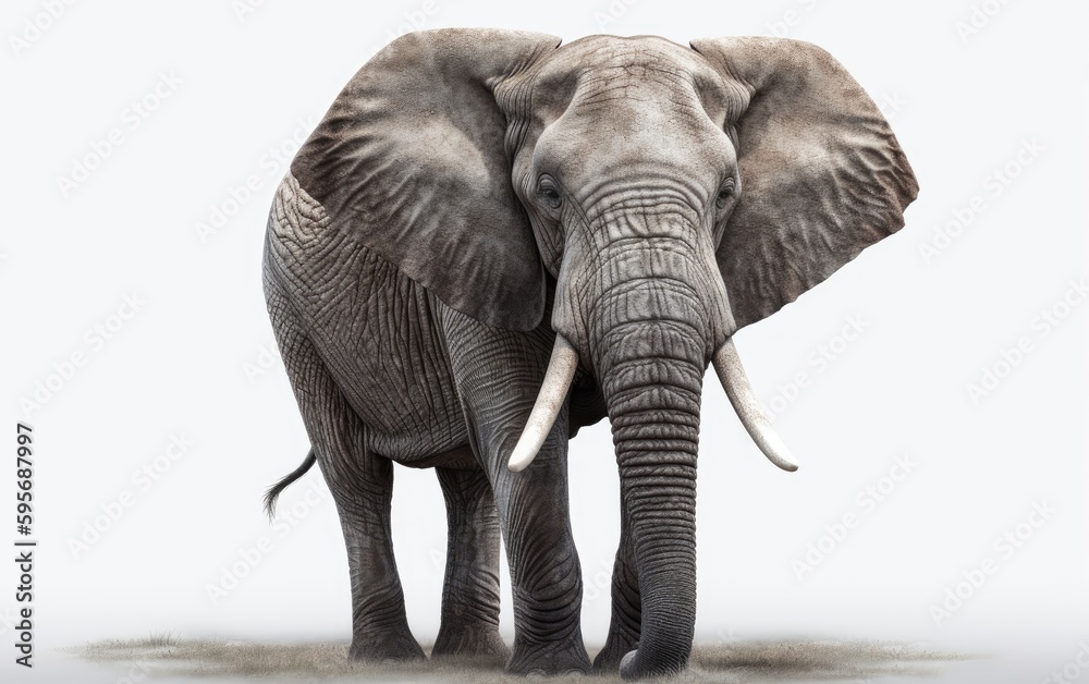 Obraz premium An elephant in a background safari animals elephant wallpaper Generative AI