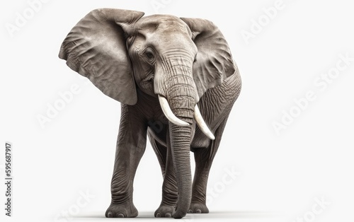 An elephant in a background safari animals elephant wallpaper Generative AI © mureli
