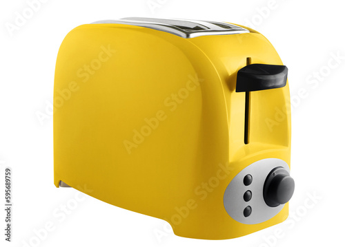 Yellow bread toaster, cut out