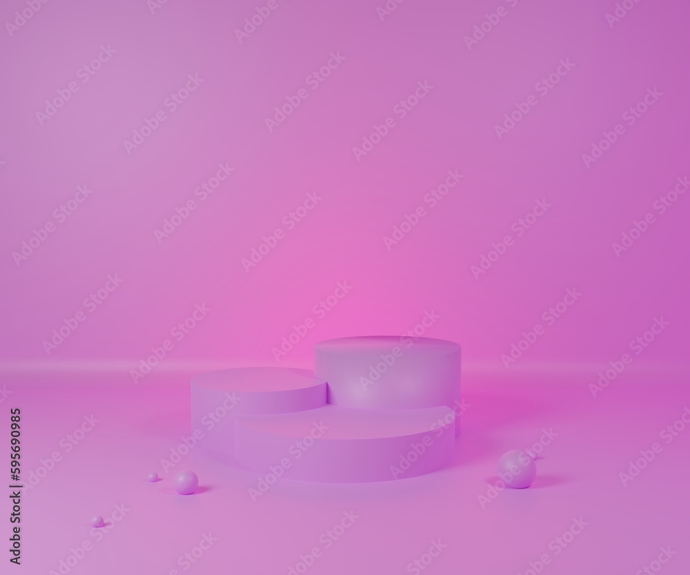 Pink, Geometric shape, Product presentation, mock up, 3d rendering, backdrop, Black