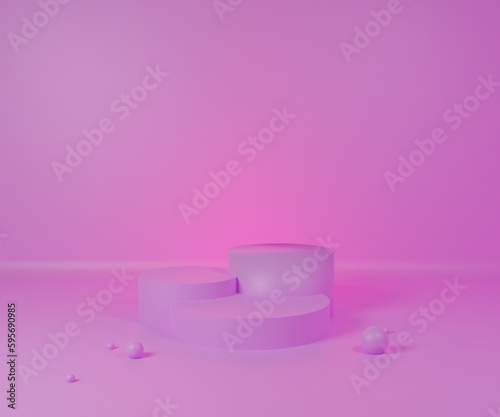 Pink, Geometric shape, Product presentation, mock up, 3d rendering, backdrop, Black