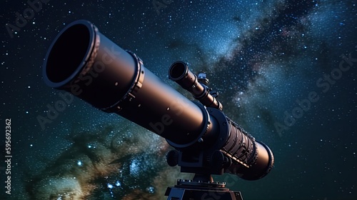 A telescope observing the sky. Generative AI