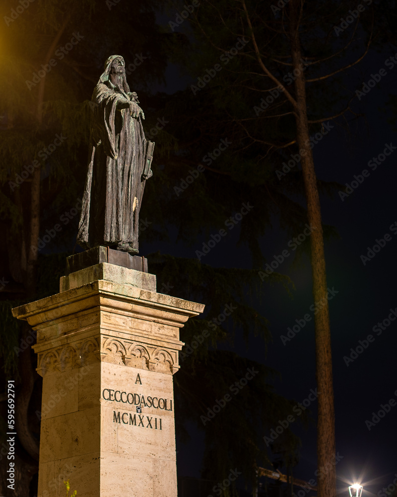 statue of cecco d'ascoli