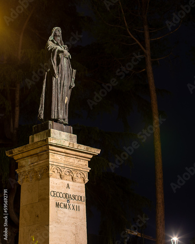 Obraz na płótnie statue of cecco d'ascoli w salonie
