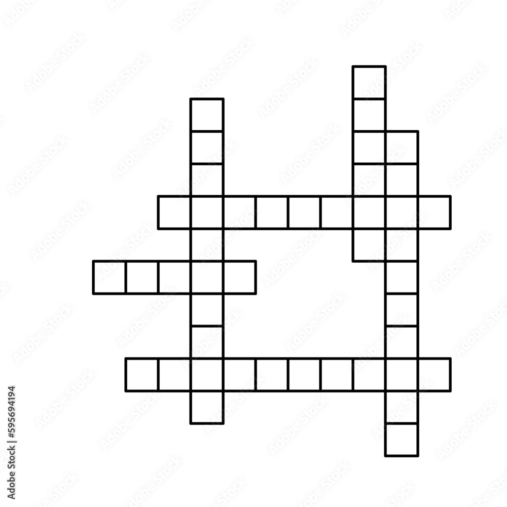 Fototapeta premium crossword puzzle vector illustration