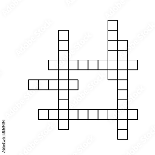crossword puzzle vector illustration
