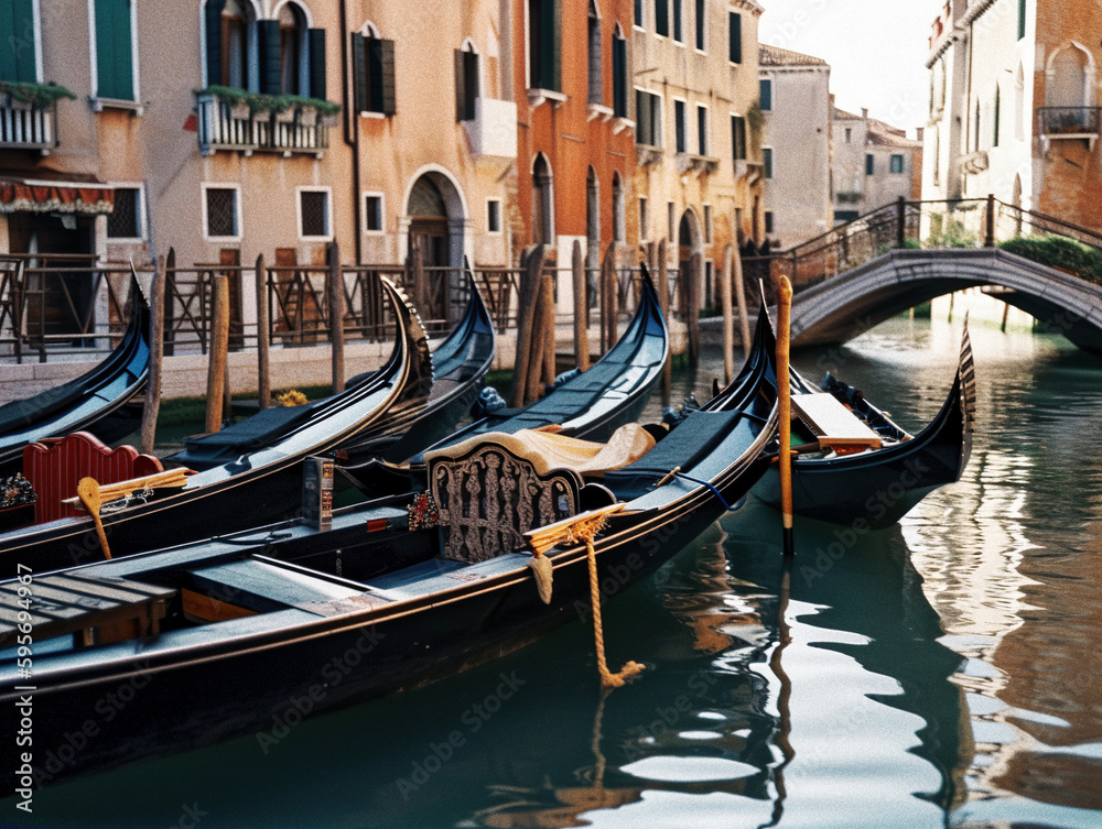 A photo of the charming canals of Venice - generative AI