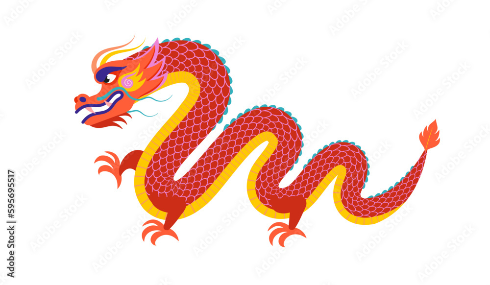 Fototapeta premium Dragon, Chinese New Year, Traditional Chinese Dragon character