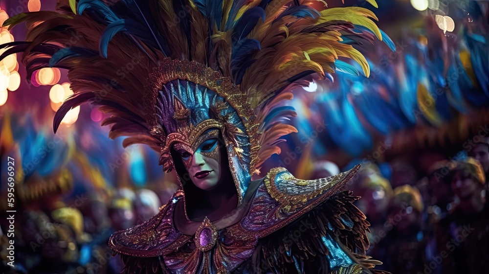 The Rio Carnival in Brazil. Generative AI