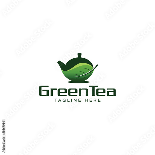 green tea logo inspiration, green tea logo design.