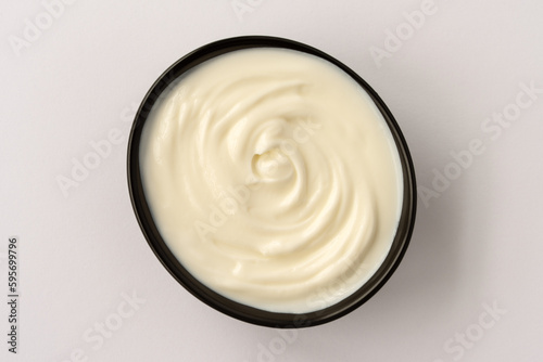 Plain Greek Yogurt in a Bowl