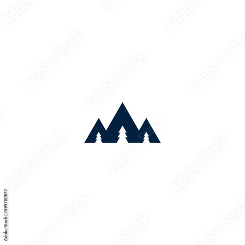 mountain icon logo vector art illustrator cool modern elegant