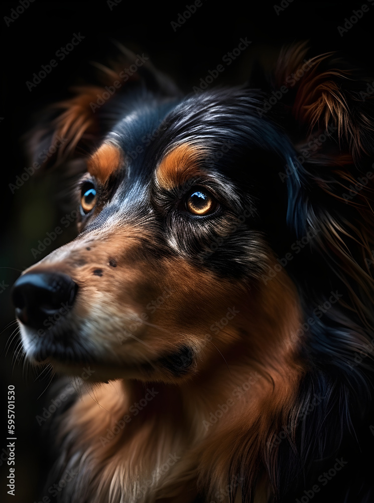 portret psa, Generative AI - obrazy, fototapety, plakaty 