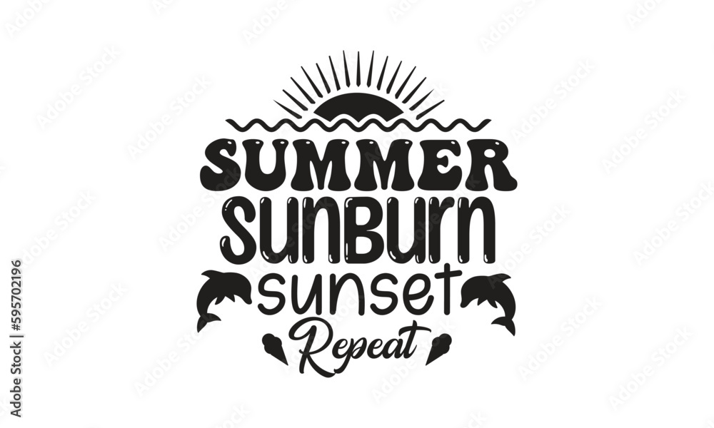 Obraz premium summer sunburn sunset repeat, T-Shirt Design, Mug Design.