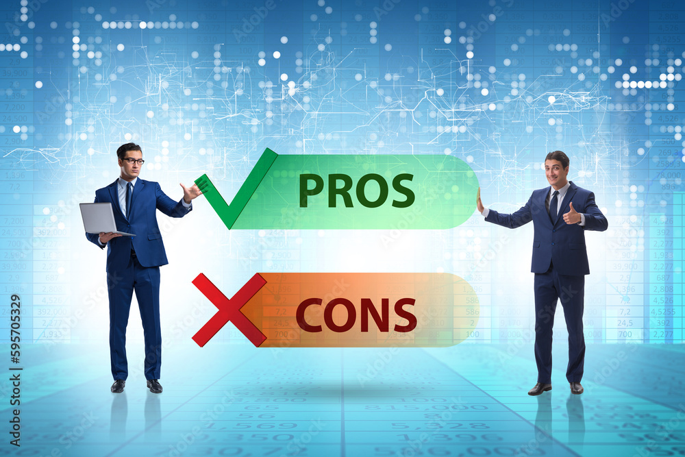 Concept of choosing pros and cons Concept of choosing pros and cons