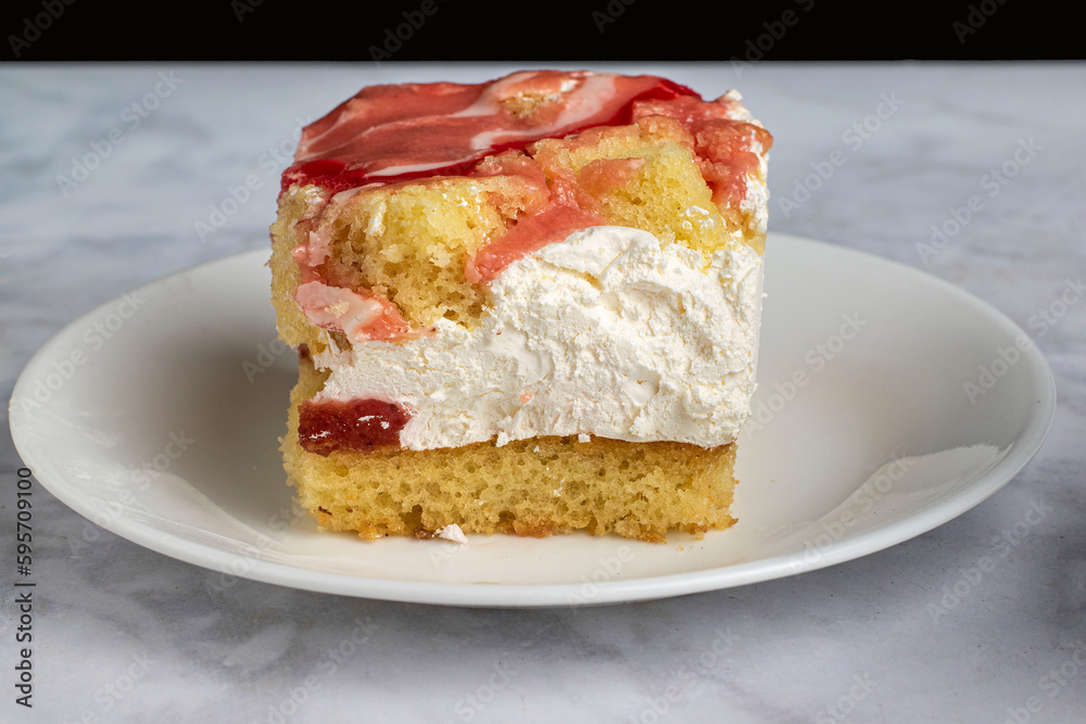 strawberry square with a creamy filling strawberry square with a creamy filling