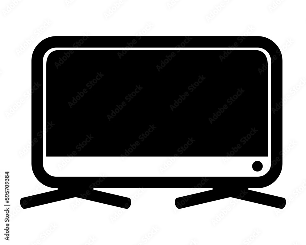 simple icon vector computer monitor or lsd tv, isolated on white simple icon vector computer monitor or lsd tv, isolated on white