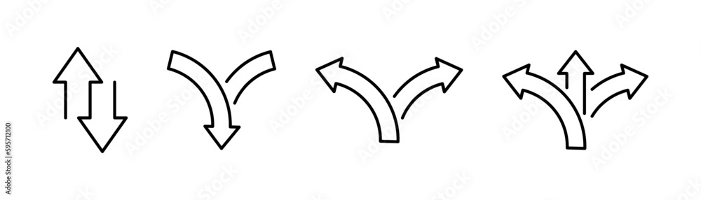 Direction arrows icons. Arrow icon. Web direction arrows  - obrazy, fototapety, plakaty 