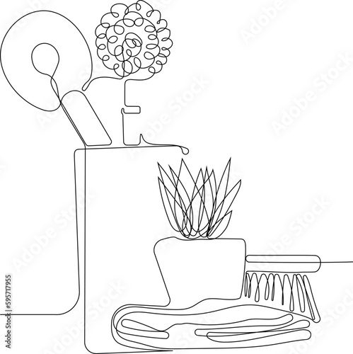 Home cleaning service landing page design concept, illustration of janitors with cleaning tools. Vector illustration