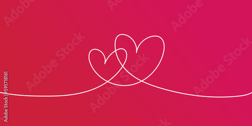 Hearts in lines background