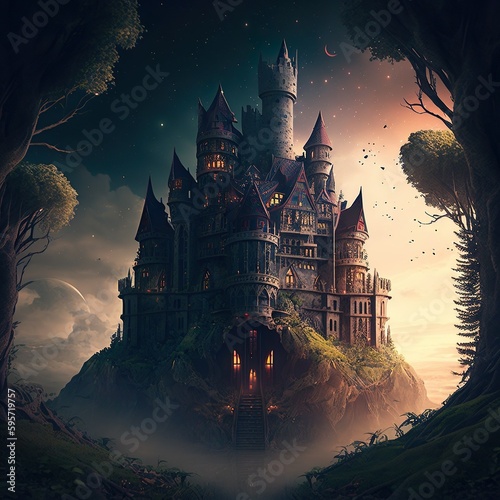 Dark fantasy castle