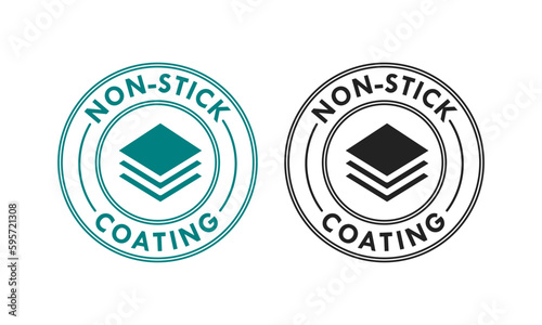 Non stick coating design logo template illustartion photo