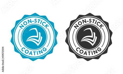 Non stick coating design logo template illustartion