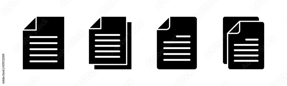 Document icon vector illustration. Paper sign and symbol. File Icon Document icon vector illustration. Paper sign and symbol. File Icon