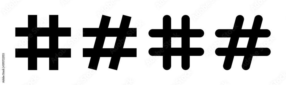Obraz premium Hashtag icon vector illustration. hashtag sign and symbol