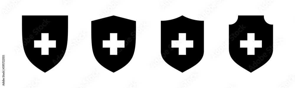 Health insurance icon vector illustration. Insurance document sign and symbol Health insurance icon vector illustration. Insurance document sign and symbol