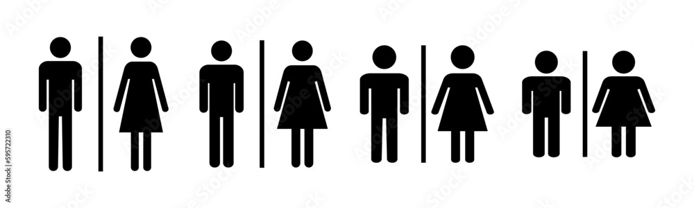 Toilet icon vector illustration. Girls and boys restrooms sign and symbol. bathroom sign. wc, lavatory Toilet icon vector illustration. Girls and boys restrooms sign and symbol. bathroom sign. wc, lavatory